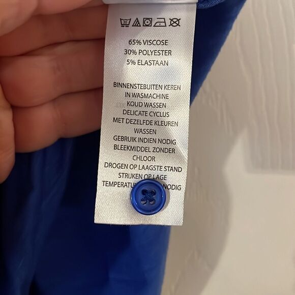 ✨Rachel Zoe Royal Blue Button Up Tie Front Top - Picture 5 of 6